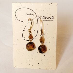 Tourmaline Handcrafted Drop Earrings 14/20 GF Ear Wires New Never Worn